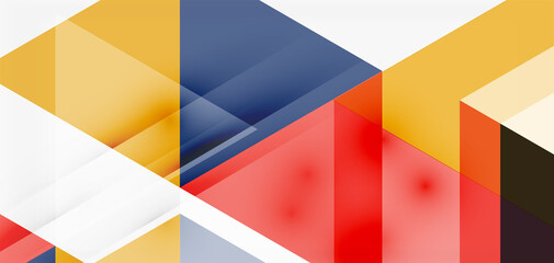 Geometric abstract background, mosaic triangle and hexagon shapes. Trendy abstract layout template for business or technology presentation, internet poster or web brochure cover, wallpaper