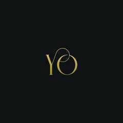 Creative modern elegant trendy unique artistic YO OY O Y initial based letter icon logo.