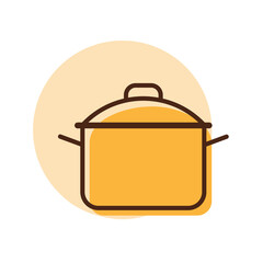 Saucepan icon. Cooking pot or pan sign