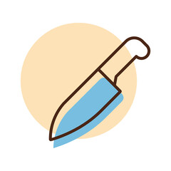 Chef kitchen knife. Cutlery. Kitchen utensils