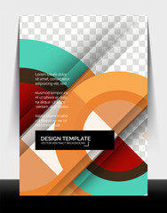 Circle design a4 flyer print template, annual report design