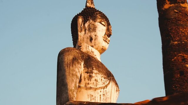 Side view of buddha in Sukhothai