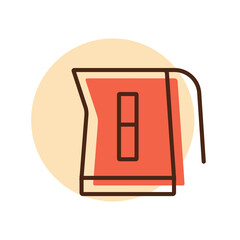 Electric kettle vector icon. Kitchen appliance
