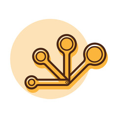 Measuring spoons vector icon. Kitchen appliance