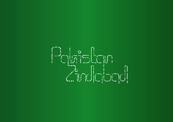 Welcome Pakistan Taxt-Art Design Vector Style 14 August is the day of independence of Pakistan illustration of holiday . symbolic green colors and people silhouettes flag  truck art colorful design 