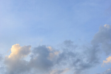 Blue sky with cloud. Nature background landscape.