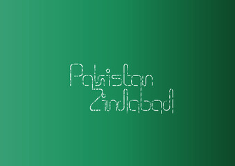 Welcome Pakistan Taxt-Art Design Vector Style 14 August is the day of independence of Pakistan illustration of holiday . symbolic green colors and people silhouettes flag  truck art colorful design 