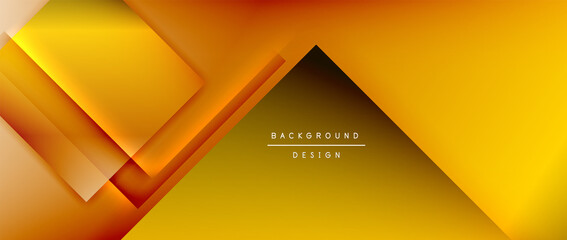 Square shapes composition, fluid gradient geometric abstract background. 3D shadow effects, modern design template