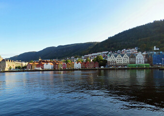 downtown view of Bergen, Norway