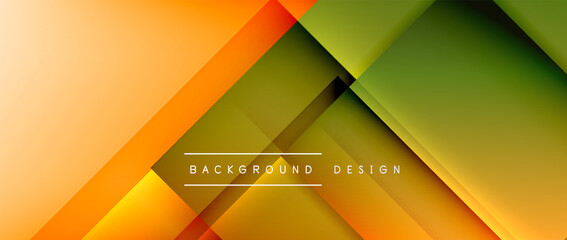 Square shapes composition, fluid gradient geometric abstract background. 3D shadow effects, modern design template