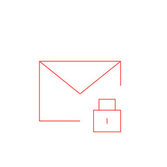 mail icon on white background