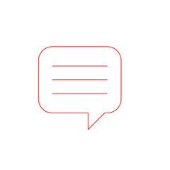 red speech bubble