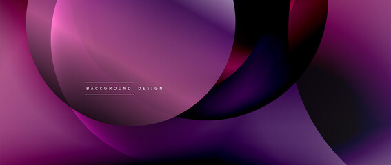 Circle modern geometric abstract background with liquid gradients