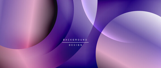 Circle modern geometric abstract background with liquid gradients