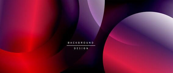 Circle modern geometric abstract background with liquid gradients