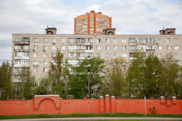 Residential building in the style of architecture of the USSR