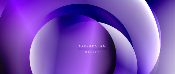 Circle modern geometric abstract background with liquid gradients