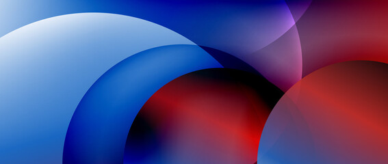 Circle modern geometric abstract background with liquid gradients