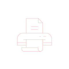printer icon vector illustration