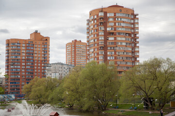 Multi-storey residential buildings on the outskirts of Moscow