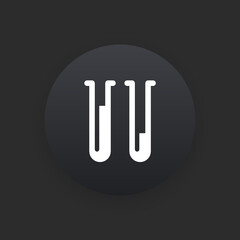 Lab Tube -  Matte Black Web Button