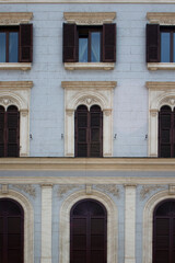 Close up details of building in Rome