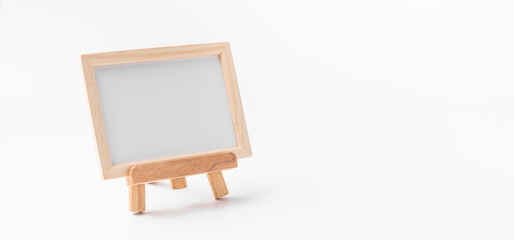 wood photo frame isolated on white background