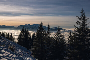 Idyllic Shot Of Cloudscape In Winter