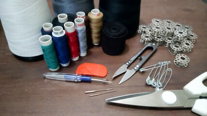 sewing tools background