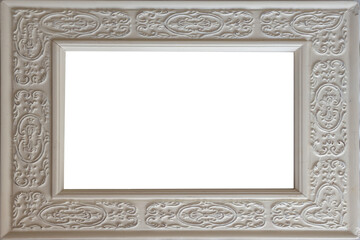 white frame on white