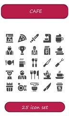 cafe icon set