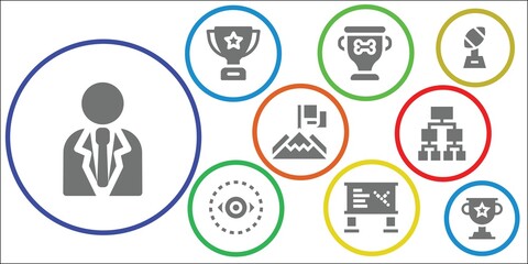 leadership icon set