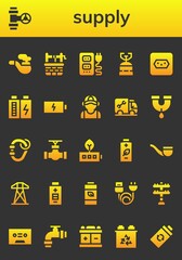 supply icon set