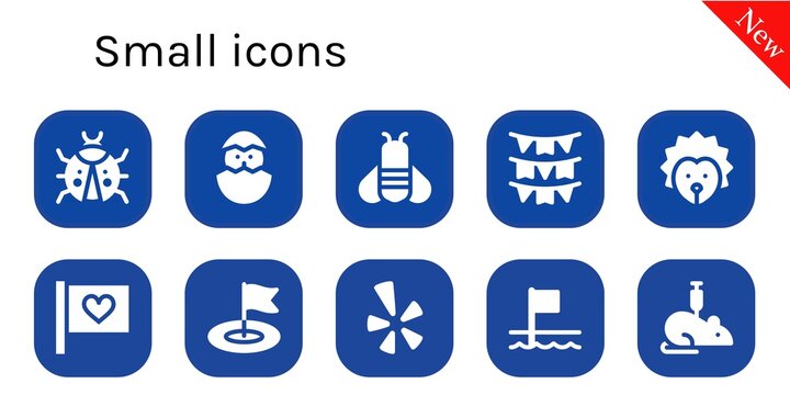 Modern Simple Set of small Vector filled Icons