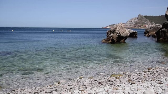 A beatiful view of Beach from a moving boat i belyounech village
