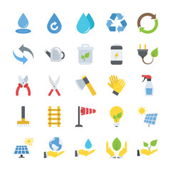 
Ecology and Nature Flat Vectors Set
