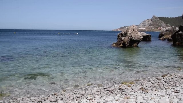 A beatiful view of Beach from a moving boat i belyounech village