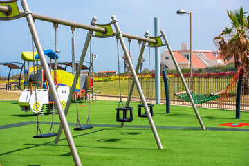 Obraz na płótnie Canvas city public playground for games
