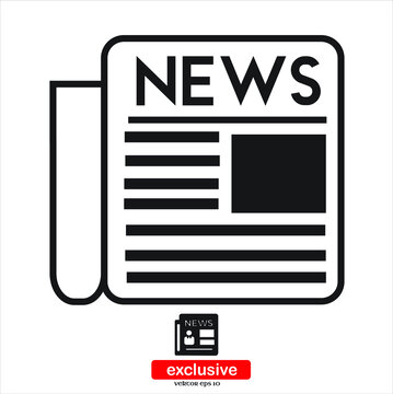 Flat icon of news .Flat design style vector illustration for graphic and web design.