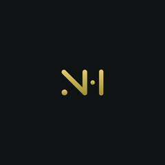 Creative modern elegant trendy unique artistic NH H HN N initial based letter icon logo