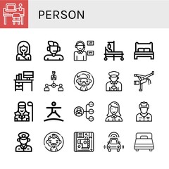 Set of person icons