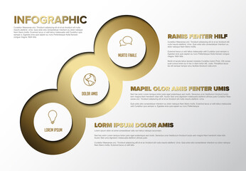 Multipurpose Infographic template with three elements - premium version