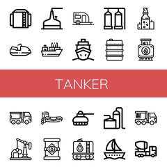 Set of tanker icons
