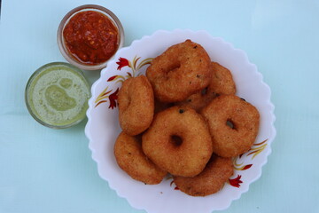 Medu vada or dal vadai, south Indian breakfast or snack