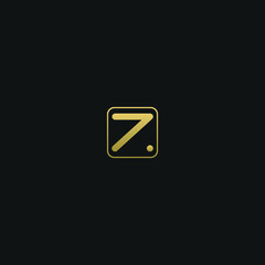 Fototapeta premium Creative modern elegant trendy unique artistic Z ZZ initial based letter icon logo. 