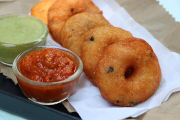 Medu vada or dal vadai, south Indian breakfast or snack