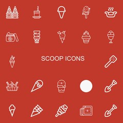 Editable 22 scoop icons for web and mobile