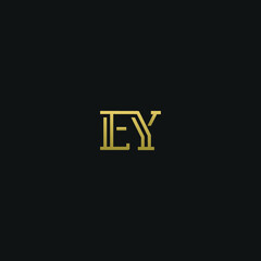 Obraz premium Creative modern elegant trendy unique artistic EY YE Y E initial based letter icon logo. 