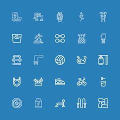 Editable 25 fitness icons for web and mobile