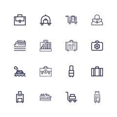 Editable 16 voyage icons for web and mobile